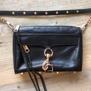 Rebecca Minkoff Mini M.A.C. Black with Rose Gold